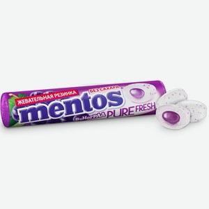 Жевательная резинка Mentos Pure Fresh «Виноград» 15,5 г