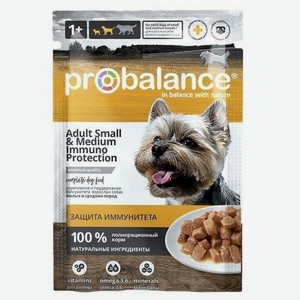 ProBalance влажный корм для взрослых собак малых и средних пород, поддержка иммунитета (25шт в уп) 85 гр