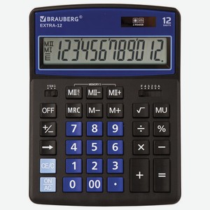 Калькулятор BRAUBERG 12 разрядов EXTRA-12-BKBU