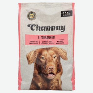 Сухой корм для собак мелких пород Chammy с говядиной, 600 г