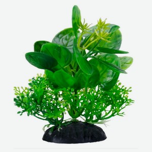 Растение для аквариума HOMEFISH Кальдезия зеленая пластиковое с грузом, 12 см