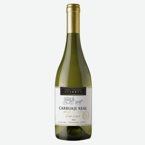 Вино Карруахе Реаль Шардоне ординарное белое сухое DO 12,5% 0,75л