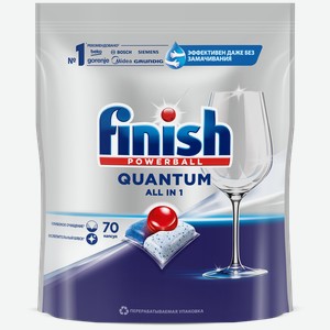 Таблетки для посудомоечной машины FINISH® Powerball Quantum All in 1, 69шт.