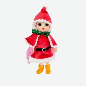 Новогодняя кукла-брелок Baby Fairy в костюме праздничного эльфа, 16 см