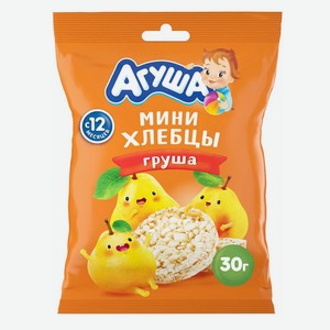 Хлебцы рисовые Агуша Груша 0,2% с 12 месяцев