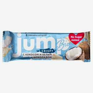 Батончик JUMP Crispy c кокосом и белым шоколадом, 40 г