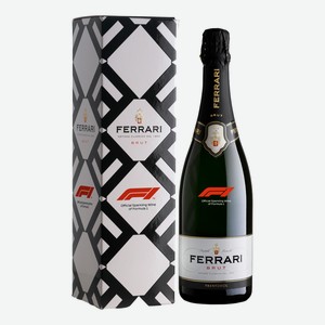 Вино игристое Ferrari Tremo белое брют в подарочной упаковке, 0.75л Италия