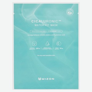 Маска тканевая для лица Mizon Cicaluronic Water Fit с экстрактом центеллы азиатской, 24 г