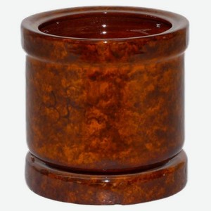 Горшок керамический Цилиндр коричневый с поддоном Ø20х26 см, 10 л