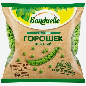 Зеленый горошек Bonduelle замороженный, 400 г, пакет