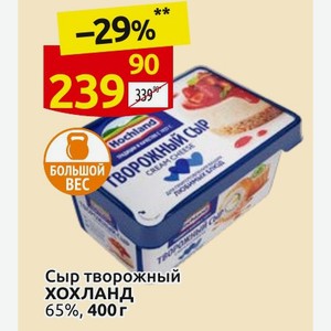 Сыр творожный ХОХЛАНД 65%, 400 г