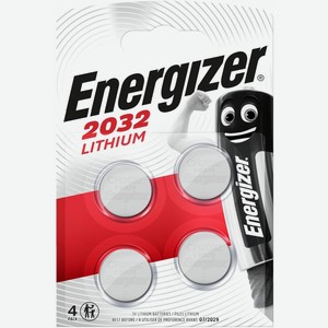 Батарейки Energizer CR2032 литиевые 4шт.