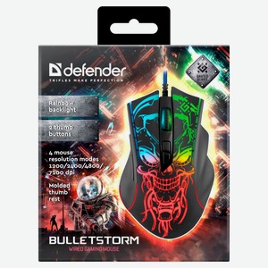 Мышь игровая проводная Defender Bulletstorm GM-928 7 кнопок
