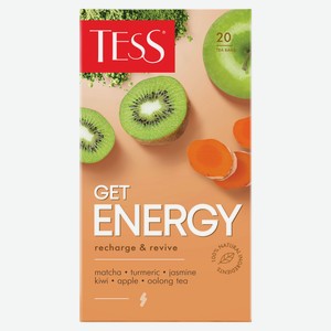 Напиток чайный Tess Energy Улун в пакетиках, 20x1,5 г
