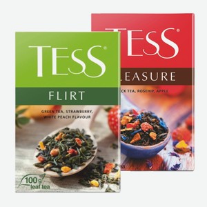 Чай «Tess» листовой: Flirt, Pleasure; 100 г