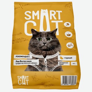 Сухой корм для взрослых кошек с курицей Smart Cat 400г