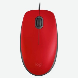 Мышь проводная Logitech M110 красная