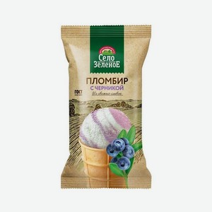 Мороженое Село Зеленое Пломбир с черникой 15%