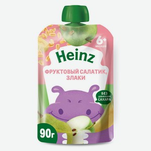 Пюре Heinz Фруктовый салат и злаки с 6 месяцев