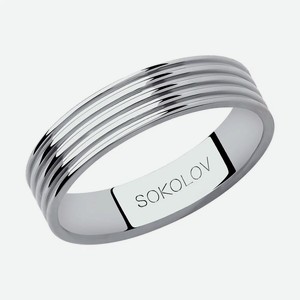 Обручальное кольцо SOKOLOV из белого золота 112004-01, размер 20.5