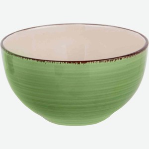 Салатник керамический Maxus цвет: зеленый/бежевый, 13,5 см