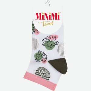 Носки женские MiNiMi Trend 4210 укороченные цвет: белый/милитари, 35-38 р-р
