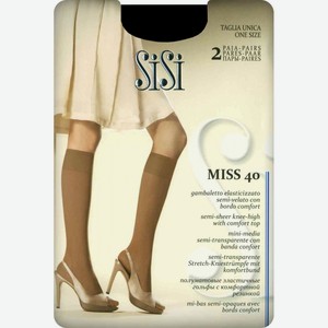 Гольфы женские SiSi Miss цвет: nero/чёрный размер: единый, 40 den, 2 пары