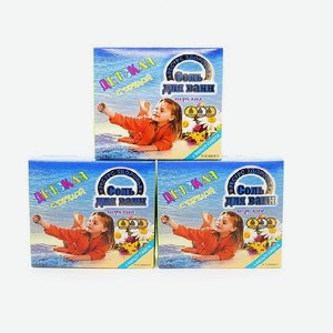 Соль для ванн Ресурс Здоровья Набор №4 Детская морская с чередой в фильтр-пакетах 3 шт по 1 кг