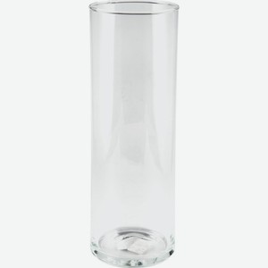 Ваза цилндрическая Evis Трубка прозрачное стекло, 10,7×30 см