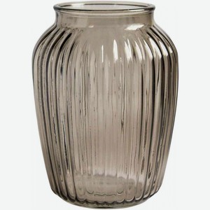 Ваза NiNa Glass Луана стекло цвет: дымчатый кварц, 19,5×15 см