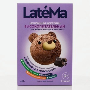 Напиток сухой LateMa шоколад 400г с 3лет