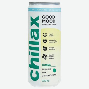 Напиток слабогазированный CHILLAX со вкусом гуавы