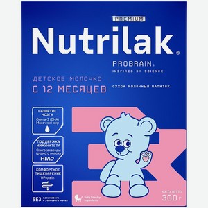 Смесь молочная Nutrilak Premium 3 300г с 12месяцев