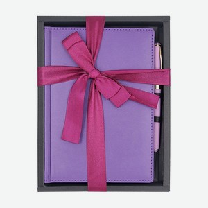 Набор подарочный Альт Velvet зефирный фиолетовый А5 145х205 мм ежедневник и ручка