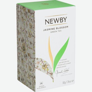 Чай Newby Цветы жасмина зелёный байховый ароматизированный в пакетиках, 25х2г