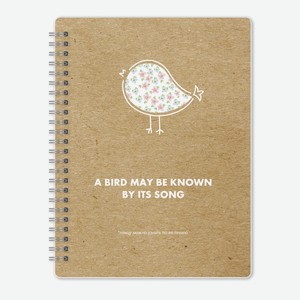 Тетрадь общая Be Smart Коллекция «Bird» птичка 96 листов клетка спираль