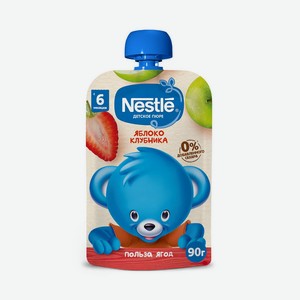 Пюре для детей Nestle Яблоко и клубника