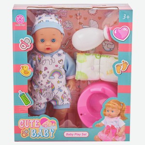 Кукла Cute Baby с аксессуарами, 12 см