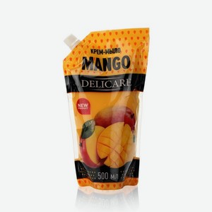Жидкое мыло Delicare Арома   Манго   дой-пак 500мл. Цены в отдельных розничных магазинах могут отличаться от указанной цены.