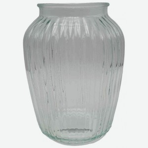 Ваза банка NiNa Glass Луана прозрачное стекло, 15×19,5 см