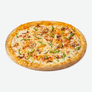 Пицца Ветчина и бекон с сырным бортом на традиционном тесте 40 см