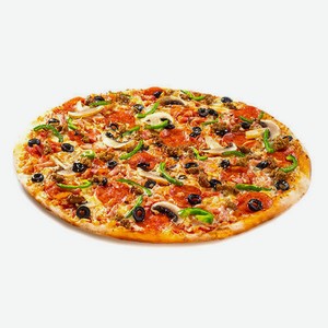 Пицца Супер папа на тонком тесте 35 см