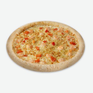Пицца Сливочная с креветками с колбасным бортом на традиционном тесте 40 см