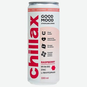 Напиток слабогазированный CHILLAX со вкусом малины