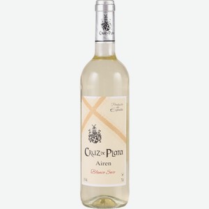 Вино CRUZ DE PLATA Айрен сорт. орд. бел. сух., Испания, 0.75 L