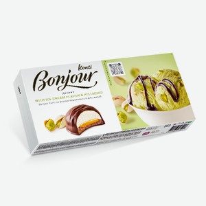 Десерт Конти Bonjour со вкусом мороженого и фисташкой, 232 г