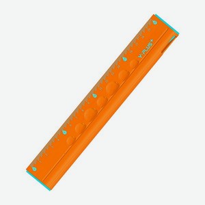 Линейка Y-plus 20см + точилка + ластик + чернографитный карандаш оранжевая пластиковая RX170100 OR