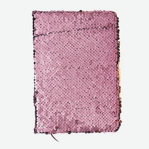 Записная книжка Sima-Land А5 80 листов линия Пайетки двухцветные розово-золотистые