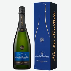 Шампанское Nicolas Feuillatte Reserve Exclusive Brut белое брют в подарочной упаковке, 0.75л Франция