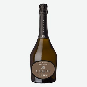 Вино игристое C.Greffe Excellence Vouvray белое брют, 0.75л Франция